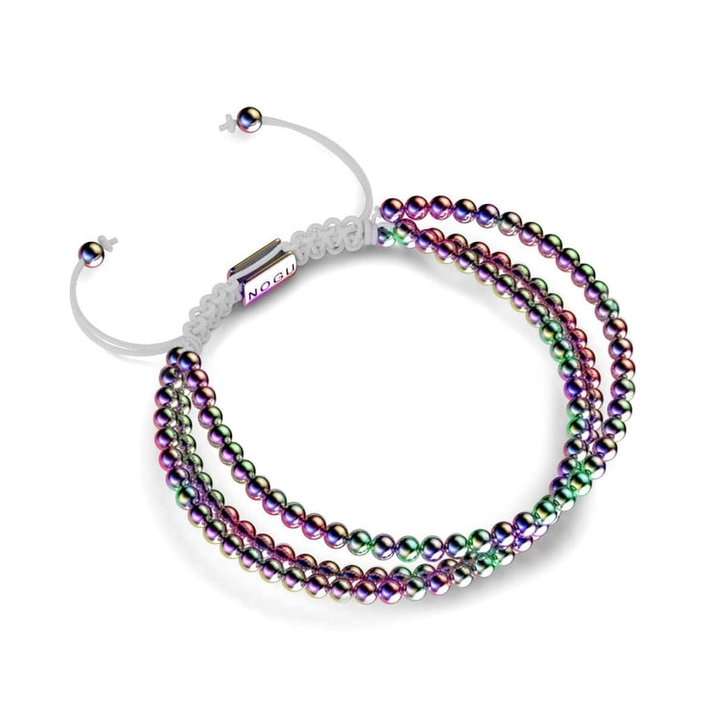 Dreifaltigkeit | Einhorn Silber x Weiß | Dreireihiges Armband