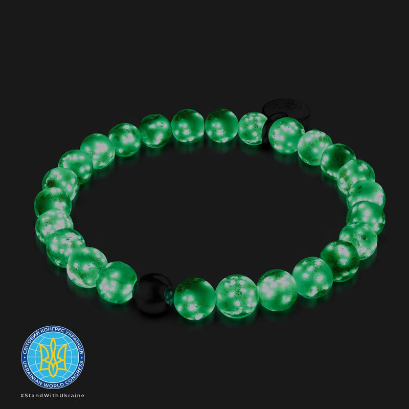 Sternennacht | Ukrainische Hilfe | Glühwürmchen-Glasarmband