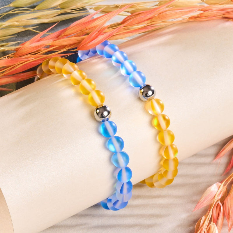 Sternennacht | Ukrainische Hilfe | Meerjungfrau-Glasperlenarmband