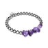 Amethyst | Silber | Armband mit ungeschliffenem Edelstein
