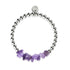 Amethyst | Silber | Armband mit ungeschliffenem Edelstein