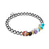 Array Multistone | Silber | Ungeschliffenes Edelsteinarmband