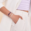 Candy-Quarz | Silber | Armband aus ungeschliffenem Edelstein