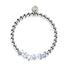 Herkimer Quarz | Silber | Armband aus ungeschliffenem Edelstein