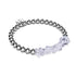 Herkimer Quarz | Silber | Armband aus ungeschliffenem Edelstein