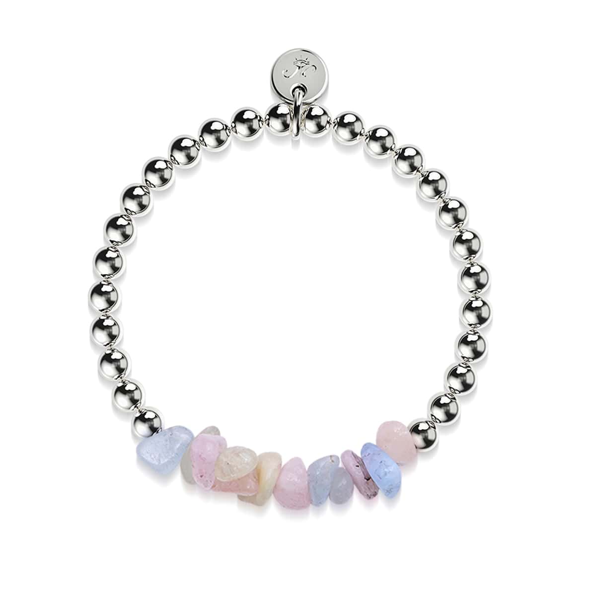 Morganit | Silber | Armband mit ungeschliffenem Edelstein