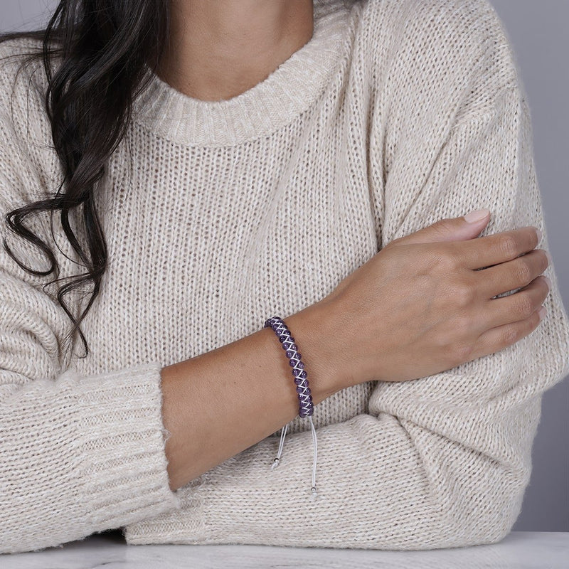 Amethyst | 925er Sterlingsilber | Vitalitätsarmband