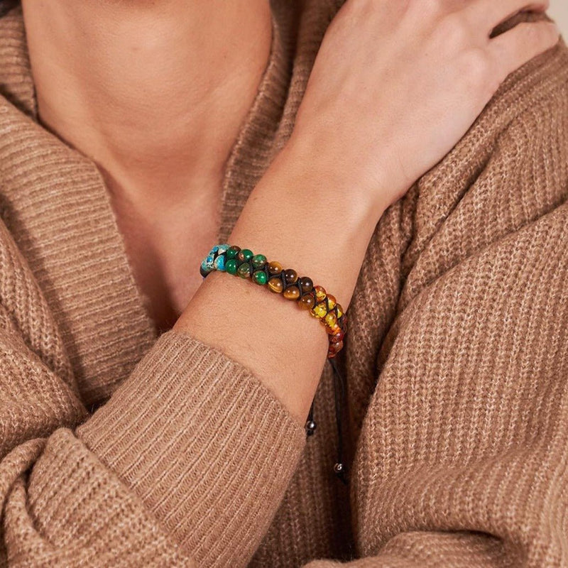 Regenbogen-Chakra | 7-Edelstein-Armband