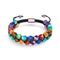 Regenbogenchakra | 7 Edelstein Geom Armband | Einhorn Silber