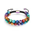 Regenbogenchakra | 7 Edelstein Geom Armband | Einhorn Silber