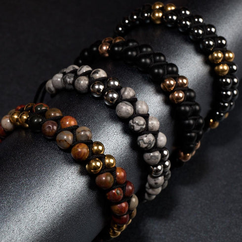 Roségold | Mattes Onyx | Vitalitätsarmband
