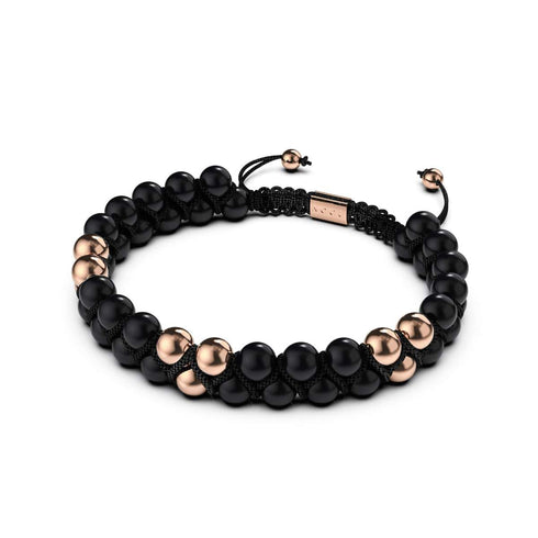 Roségold | Mattes Onyx | Vitalitätsarmband