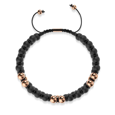 Roségold | Mattes Onyx | Vitalitätsarmband