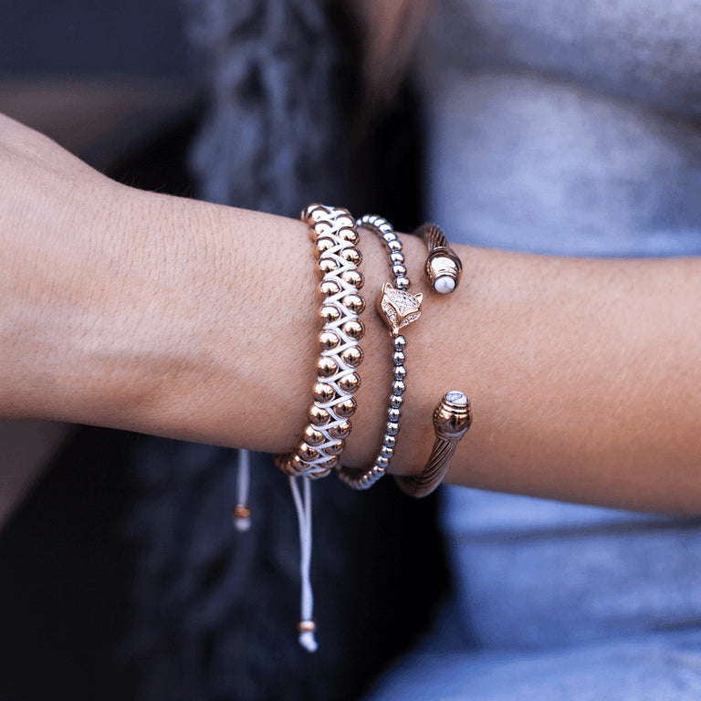 Roségold | Weiß | Vitalitätsarmband