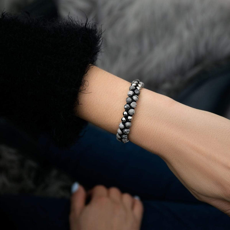 Silber | Leopardenjaspis | Vitalitätsarmband