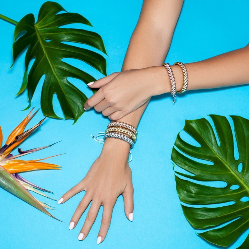 Zweifarbiges Gold | Weiß | Vitalitätsarmband