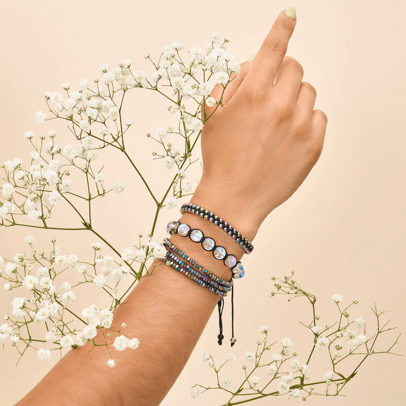 Einhorn Silber | Schwarz | Mini Vitality Armband