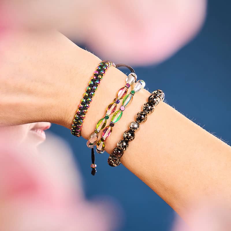 Einhorn Silber | Schwarz | Mini Vitality Armband