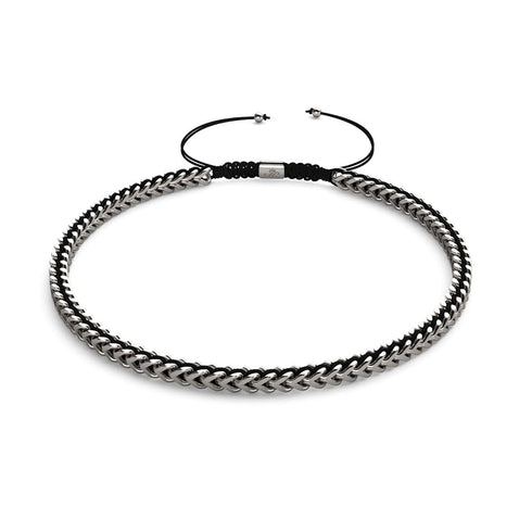 Schwarz x Silber | Gaia Weizenkette | Choker Halskette