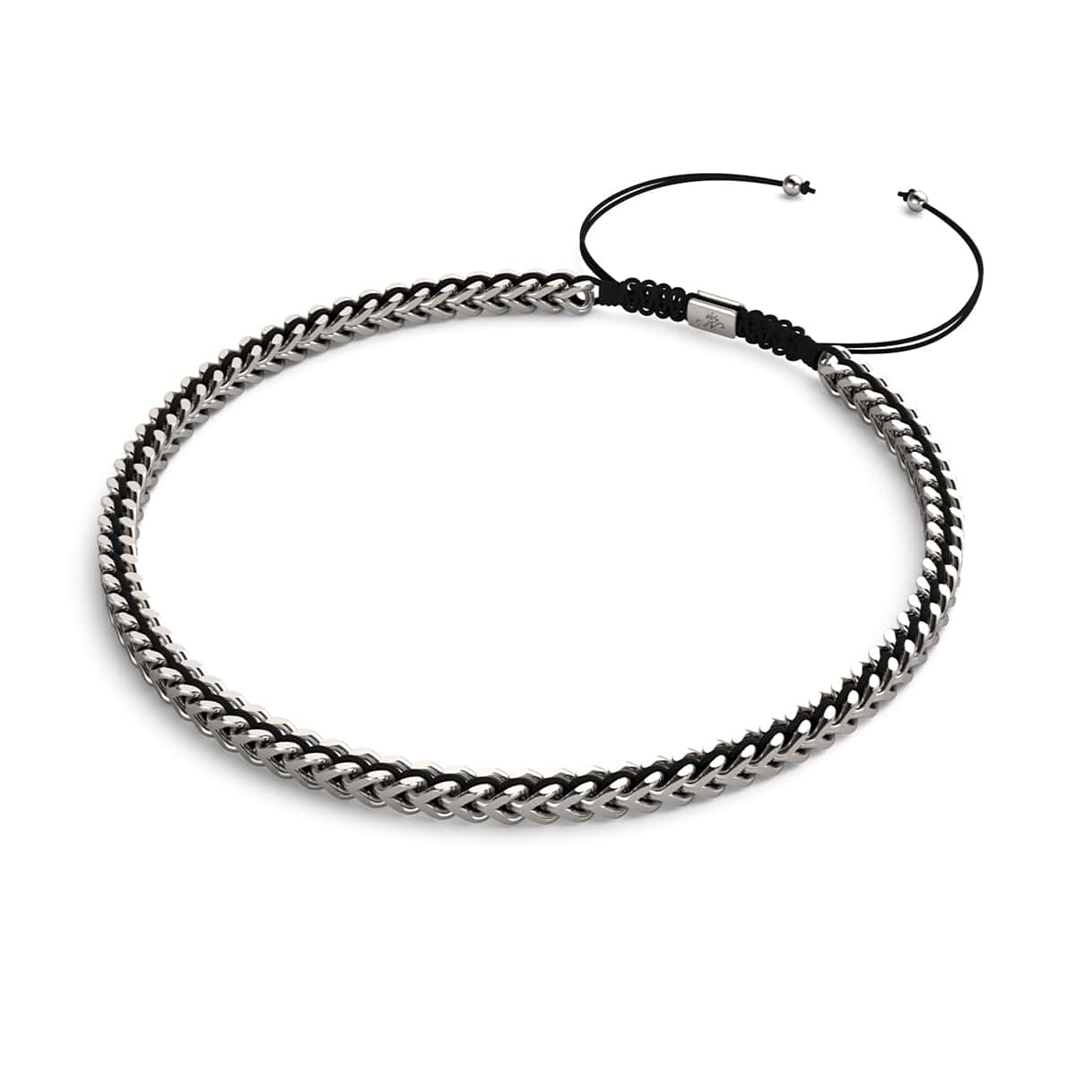 Schwarz x Silber | Gaia Weizenkette | Choker Halskette