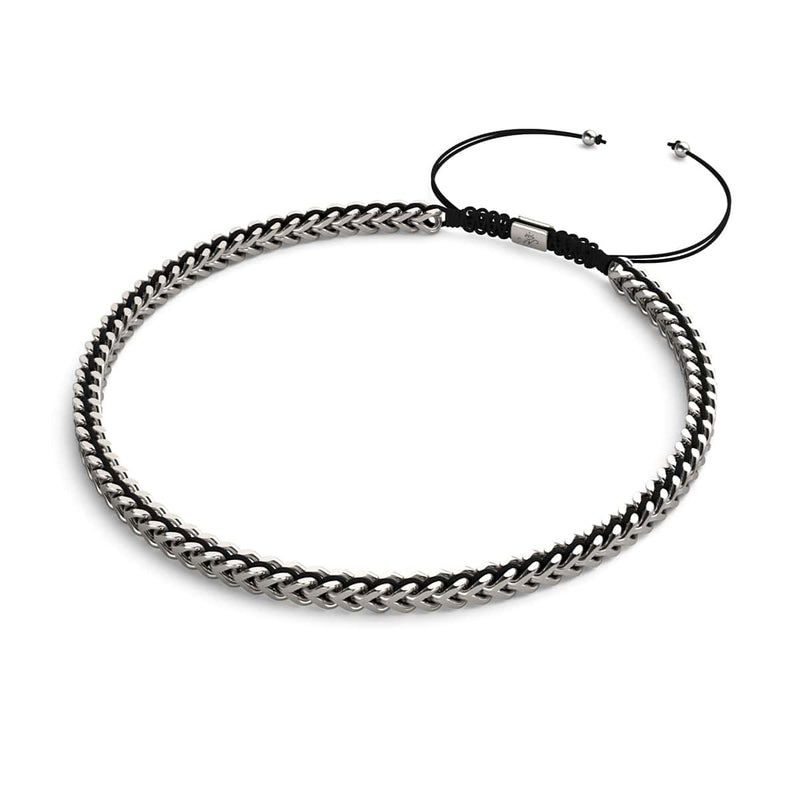 Schwarz x Silber | Gaia Weizenkette | Choker Halskette