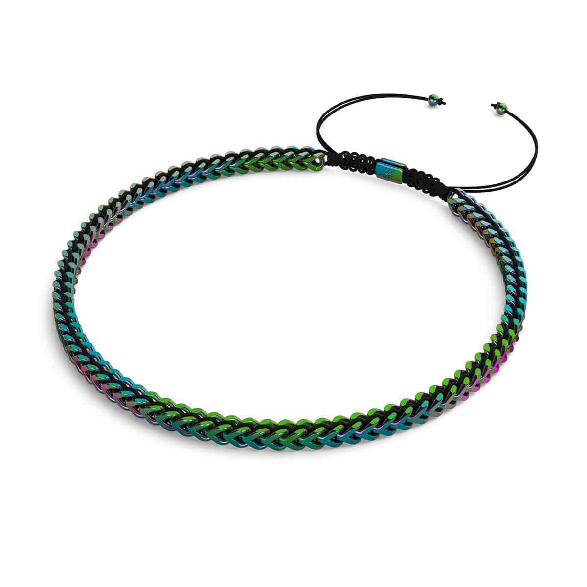 Schwarz x Einhorn Silber | Gaia Weizenkette | Choker Halskette