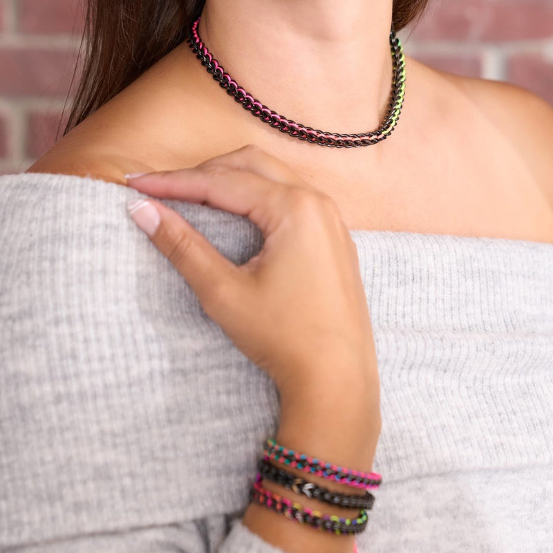 Spectrum x Gunmetal | Gaia Weizenkette | Choker Halskette