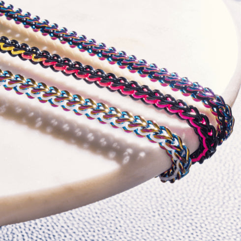 Spectrum x Gunmetal | Gaia Weizenkette | Choker Halskette