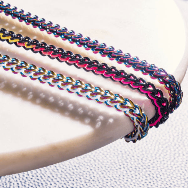 Spectrum x Gunmetal | Gaia Weizenkette | Choker Halskette