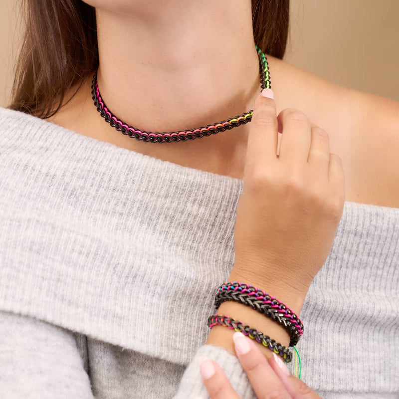 Spectrum x Gunmetal | Gaia Weizenkette | Choker Halskette