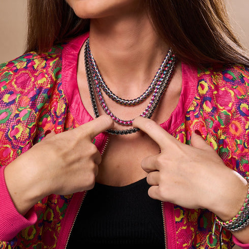 Spectrum x Silber | Gaia Weizenkette | Choker Halskette