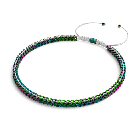 Weiß x Einhorn Silber | Gaia Weizenkette | Choker Halskette