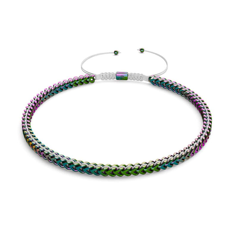 Weiß x Einhorn Silber | Gaia Weizenkette | Choker Halskette