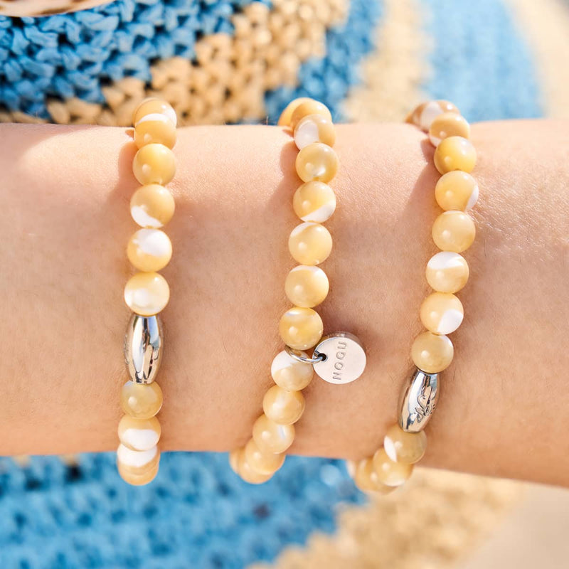 Karamell x Silber | Abalone-Armband