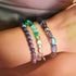 Jeansblau x Silber | Abalone-Armband