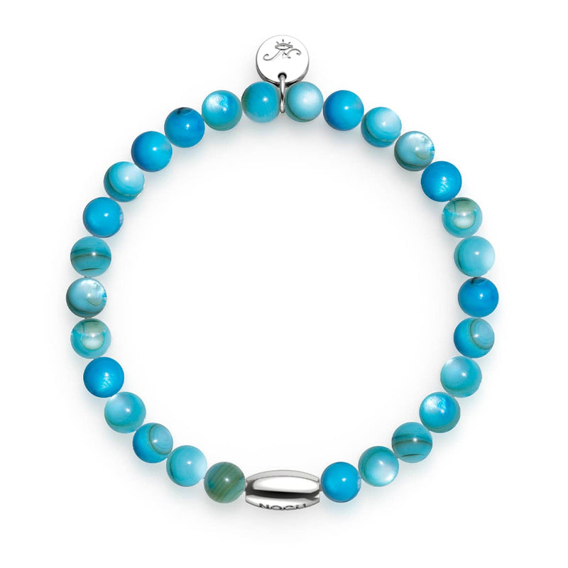 Sonnenbeschienener Himmel x Silber | Abalone-Armband