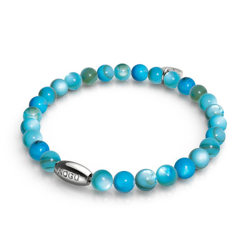 Sonnenbeschienener Himmel x Silber | Abalone-Armband