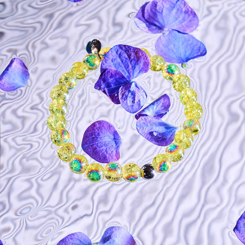 Narzissentau | 925er Sterlingsilber | Blasenglasarmband