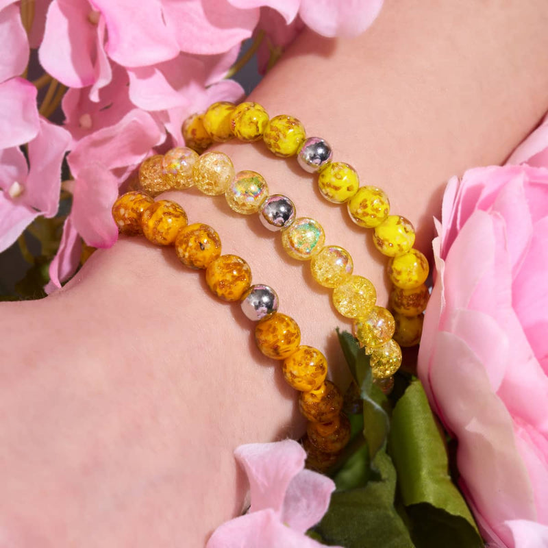 Narzissentau | 925er Sterlingsilber | Blasenglasarmband