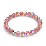 Magenta Meringue | 925 Sterling Silber | Blasenglas-Armband