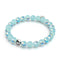 Blaue Kiwi | 925 Sterling Silber | Blasenglas-Armband