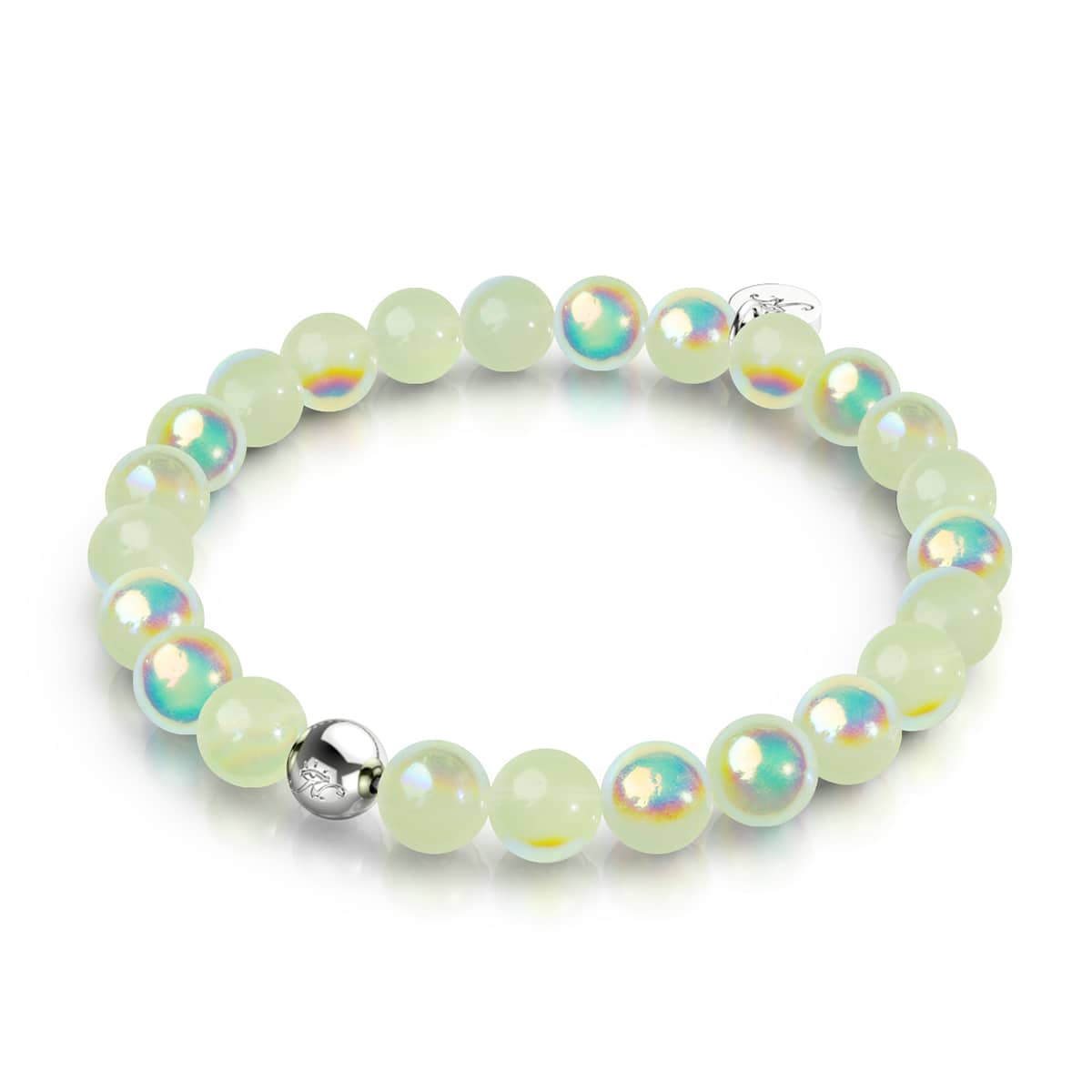 Key Lime | 925 Sterling Silber | Blasenglas-Armband