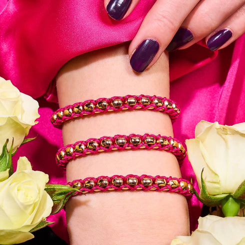 Magenta x Roségold | Catena Gliederarmband