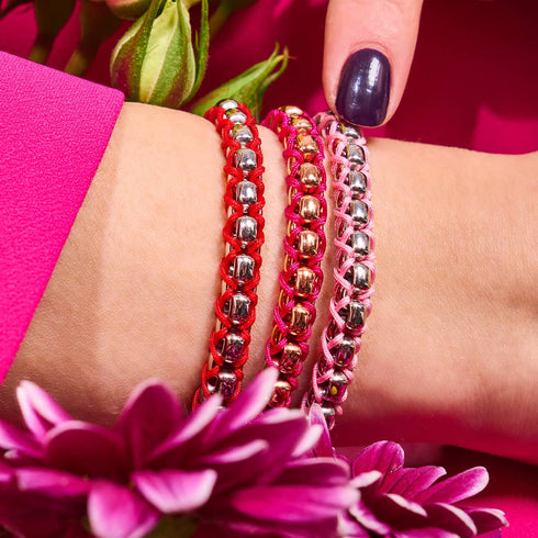Magenta x Roségold | Catena Gliederarmband