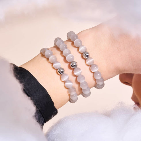 Samtsturm | 925 Sterling Silber | Cheshire Glas Armband