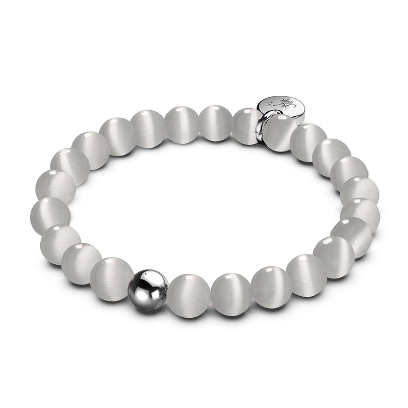 Samtsturm | 925 Sterling Silber | Cheshire Glas Armband