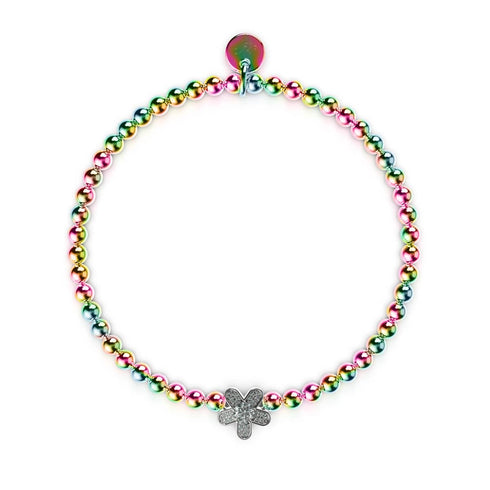 Flower Power | Einhorn Silber | Kristall Charm Armband