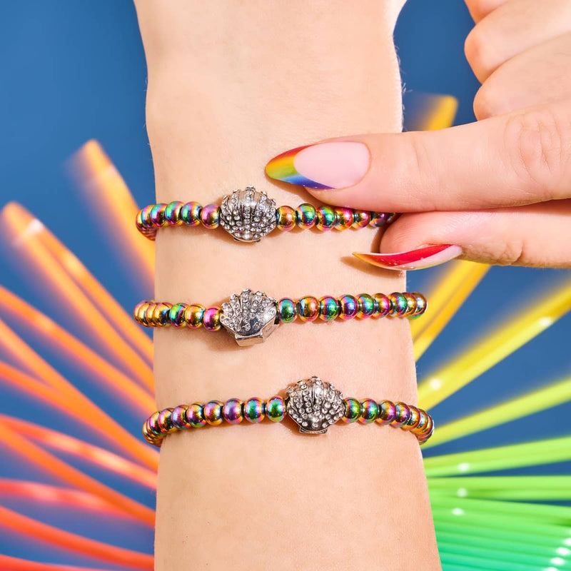 Isla | Einhorn Silber | Kristall Muschel Charm Armband