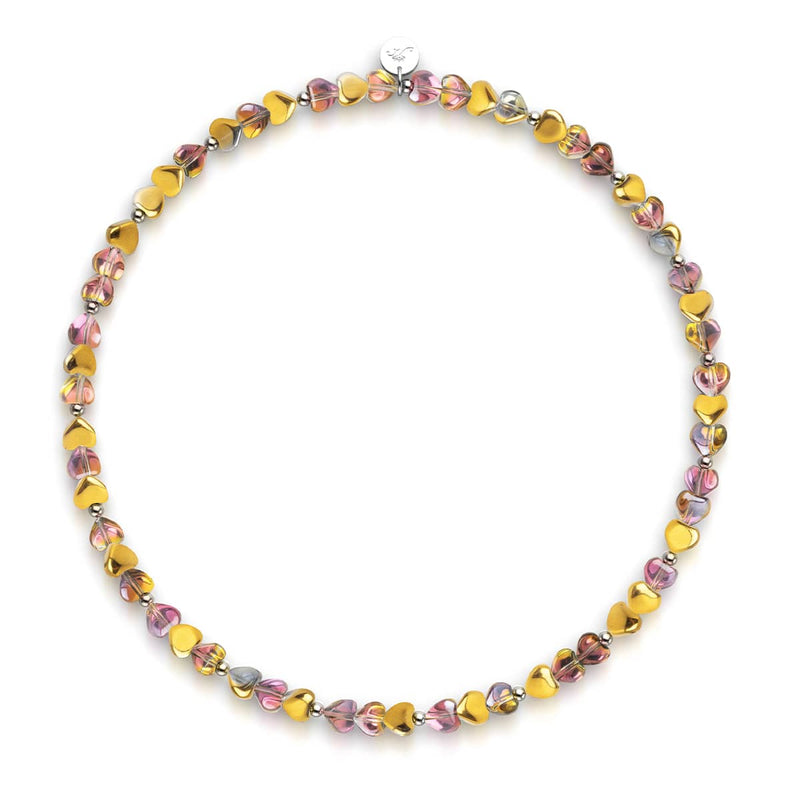 Goldenes Herz | 925er Sterlingsilber | Feenglas-Wrap