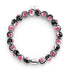 Schwarz x Pink | 925 Sterling Silber | Firefly Glas Liebesarmband